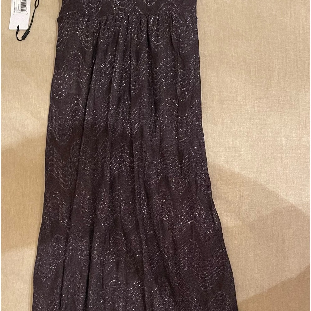 M Missoni Dark Purple Plum color Knit Maxi Cocktail Dress – Sleeveless - Picture 2 of 5